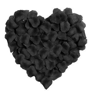 1000 Pcs Artificial Silk Rose Petals, Black
